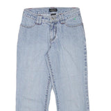 CAPTURE Womens Denim Blue Casual Crop Shorts S W26 Relaxed Fit Cotton Blend