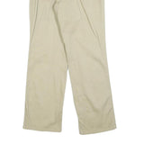 DICKIES Womens Relaxed Beige Cotton Blend Trousers W30 L28 Zip Pocket Casual