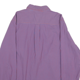 CHAPS Mens Purple & Blue Check Shirt XL Cotton Blend Casual Button Down