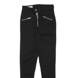 LEVI'S Womens Black Slim Skinny Denim Light W23 L26 Zip Pockets Zipped Hems