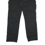 WRANGLER Mens Black Relaxed Cargo Trousers W36 L34 Cotton Blend Zip
