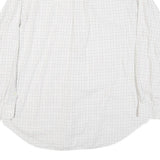 RALPH LAUREN Mens White & Navy Classic Fit Shirt XL Cotton Blend Checked Long