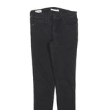 LEVI'S 711 Womens Jeans Black Slim Skinny Denim W25 L30 Zip Cotton Blend