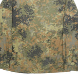 Mens Green Camouflage Button Cotton Blend Military Inspired Jacket S Outdoor