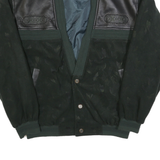 NORTH EAST Mens Black & Dark Green Button Jacket XL Polyester Blend Plain