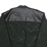 NORTH EAST Mens Black & Dark Green Button Jacket XL Polyester Blend Plain