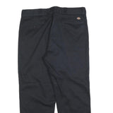 DICKIES Mens Cotton Blend Black Regular Fit Straight Leg Trousers W38 L30
