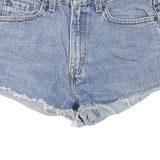LEVI'S Womens Shorts Blue Denim Cut-Off S W28 Frayed Hem Casual Summer
