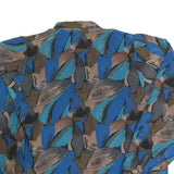 CHRIS JB Womens Blue & Brown Printed Long Sleeve Collared Shirt 2XL Polyester