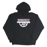 Mens Black Woodcreek Basketball Pullover Hoodie L Cotton Casual Sport