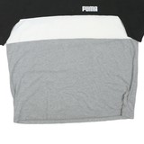 PUMA Mens Black & White & Grey Modern T-Shirt 2XL Short Sleeve Crew Neck