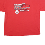 DELTA Mens Red Ohio State Buckeyes Graphic T-Shirt XL Short Sleeve Crew Neck