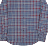 TOMMY HILFIGER Mens Blue & Red Check Shirt M Button-Down Collar Long Sleeve