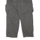 WRANGLER Mens Cotton Blend Grey Relaxed Cargo Trousers W36 L29 Casual Workwear