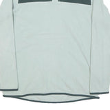 THE NORTH FACE Womens White & Dark Grey Plain Pullover Crew Neck Polyester Blend