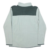 THE NORTH FACE Womens White & Dark Grey Plain Pullover Crew Neck Polyester Blend