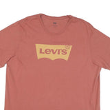 LEVI'S Mens Red Graphic T-Shirt XL Short Sleeve Crew Neck Cotton Blend Casual