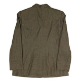 LIZ CLAIBORNE Womens Brown Houndstooth Button Jacket UK 12 Polyester Blend