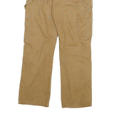 DICKIES Mens Cotton Blend Beige Relaxed Straight Trousers W33 L29 Workwear