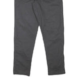 QUIKSILVER Mens Cotton Blend Black Slim Drawstring Trousers W32 L30 Casual Pants