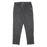 QUIKSILVER Mens Cotton Blend Black Slim Drawstring Trousers W32 L30 Casual Pants