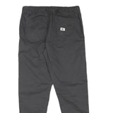 QUIKSILVER Mens Cotton Blend Black Slim Drawstring Trousers W32 L30 Casual Pants
