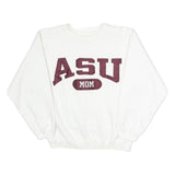 THE COTTON EXCHANGE Womens White ASU Mom Crew Neck S Sweatshirt Cotton Blend