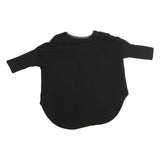 ZARA Womens Black Printed Top 3/4 Sleeve Round Neck Size S Casual Stylish