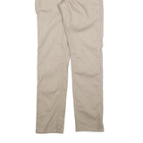 LEVI'S Mens Cotton Blend Beige Slim Straight Trousers W33 L34 Casual Zip