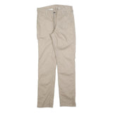 LEVI'S Mens Cotton Blend Beige Slim Straight Trousers W33 L34 Casual Zip