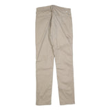 LEVI'S Mens Cotton Blend Beige Slim Straight Trousers W33 L34 Casual Zip