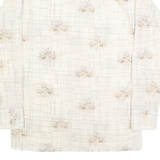 ARROW Mens Cream Patterned Shirt M Cotton Blend Classic Fit Casual Button Down