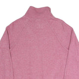 NIKE Womens Pink Half Zip Sweatshirt S Cotton Blend Pullover Casual