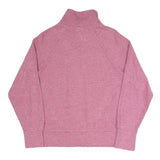 NIKE Womens Pink Half Zip Sweatshirt S Cotton Blend Pullover Casual