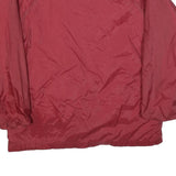 BIG MAC Mens Red Nylon Button Jacket L Plain Classic Fit Casual Lightweight