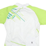 IXS Womens White & Lime Graphic Cycling Jersey S Short Sleeve Zip Neck Sports