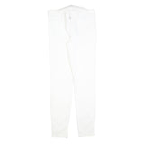 7 FOR ALL MANKIND Womens Slim White Denim Jeans W32 L32 Zip Cotton Blend Stretch