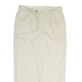 LIBERTY Mens Cream Cotton Blend Regular Fit Straight Trousers W38 L30 Classic