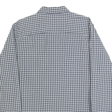 TIMBERLAND Mens Blue & White Check Shirt XL Cotton Long Sleeve Button Down