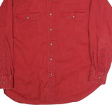 INTERNATIONAL WATERS Mens Red Casual Cotton Shirt L Button-Down Collar Long