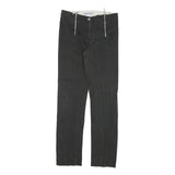 NORTH SAILS Womens Cotton Blend Black Regular Fit Straight Leg Trousers W28 L29