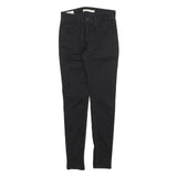 LEVI'S 710 Womens Slim Black Denim Slim Jeans W25 L28 Stylish Comfortable