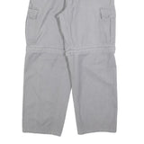 LETS GO Mens Cotton Blend Grey Relaxed Straight Leg Trousers W32 L27 Cargo