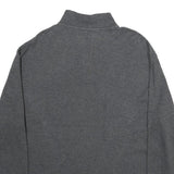 POLO RALPH LAUREN Mens Grey Jumper Plain 1/4 Zip Basic Knit L Cotton Casual Top