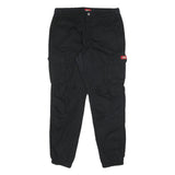 DICKIES Womens Black Slim Cargo Trousers W32 L30 Utility Workwear Zip Closure