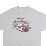 CHAMPION Mens Grey 2015 Tournament Champions Graphic T-Shirt XL Short Sleeve