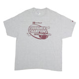 CHAMPION Mens Grey 2015 Tournament Champions Graphic T-Shirt XL Short Sleeve