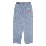 MAMA HAS GUN Mens Jeans Blue Relaxed Straight Denim Light W30 L29 Casual