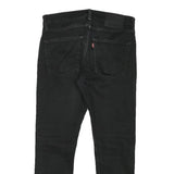 LEVI'S Mens Slim Black Denim Slim Jeans W29 L26 Classic Cotton Blend Zip