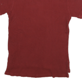 POLO RALPH LAUREN Mens Red Short Sleeve Plain S Polo Shirt Cotton Casual